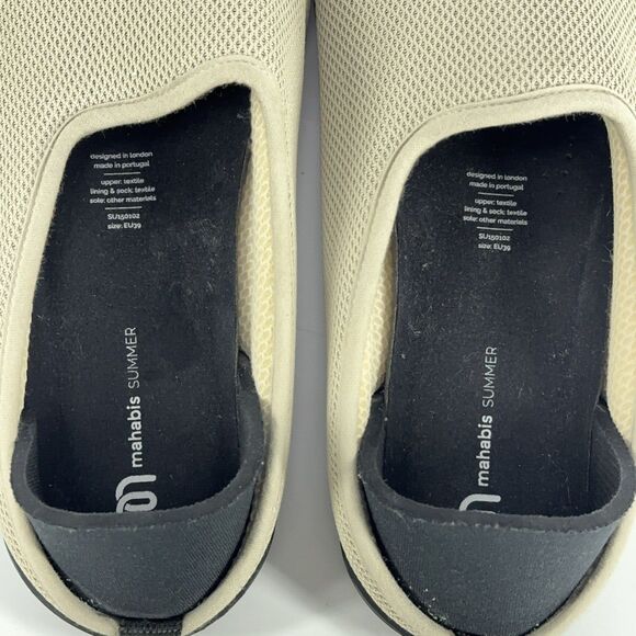 Mahabis Solar Summer Shoes Slipper Hybrid Beige Ivory Mesh Black Sole US 8 EU 39 main image 6